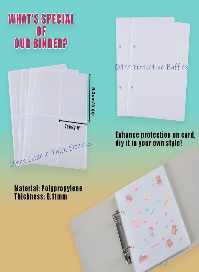 Careflection Photo Album Binder 200 Photocards Book D Ring A5 Binder Photocard Holder Refillable Compatible for Fujifilm Instax Mini Film/Polaroid Film/Kpop Photocard (Pink) - Image 2